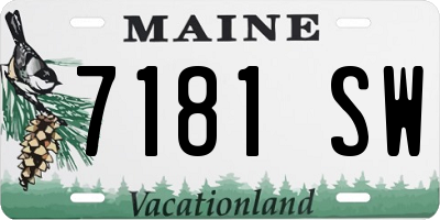 ME license plate 7181SW