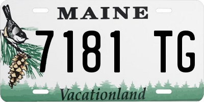 ME license plate 7181TG