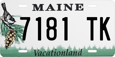 ME license plate 7181TK