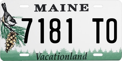 ME license plate 7181TO