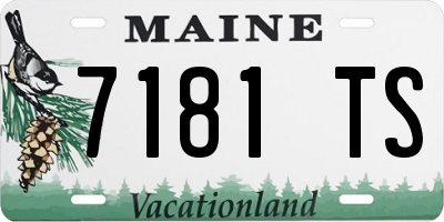 ME license plate 7181TS