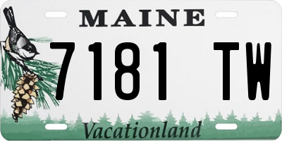 ME license plate 7181TW