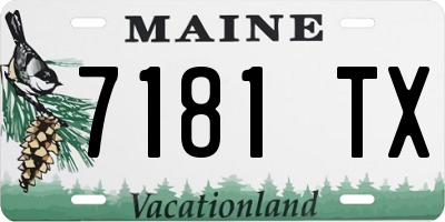 ME license plate 7181TX