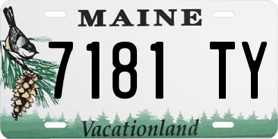 ME license plate 7181TY