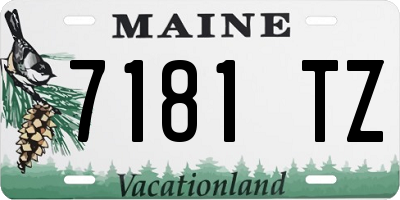 ME license plate 7181TZ