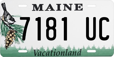 ME license plate 7181UC