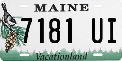 ME license plate 7181UI