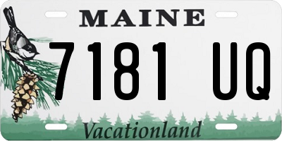 ME license plate 7181UQ
