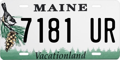 ME license plate 7181UR