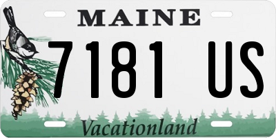 ME license plate 7181US
