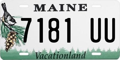 ME license plate 7181UU