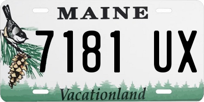 ME license plate 7181UX