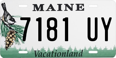 ME license plate 7181UY