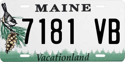 ME license plate 7181VB