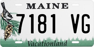 ME license plate 7181VG