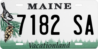 ME license plate 7182SA