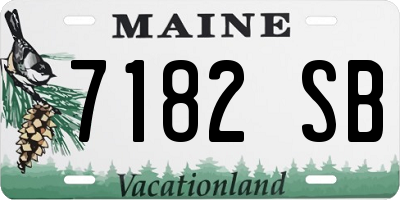 ME license plate 7182SB