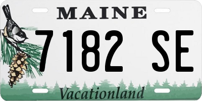 ME license plate 7182SE