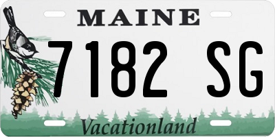 ME license plate 7182SG