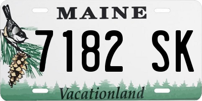 ME license plate 7182SK