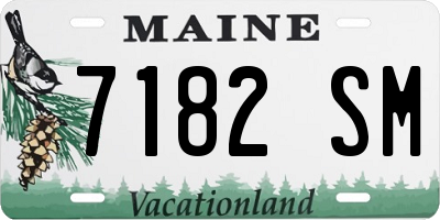 ME license plate 7182SM