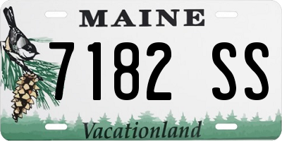 ME license plate 7182SS