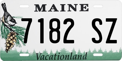 ME license plate 7182SZ