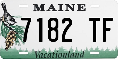 ME license plate 7182TF