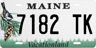 ME license plate 7182TK