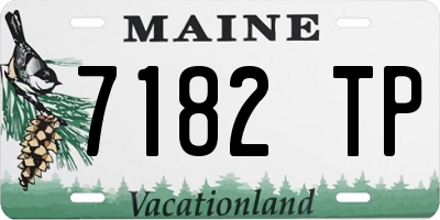 ME license plate 7182TP