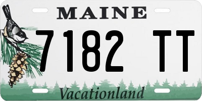 ME license plate 7182TT
