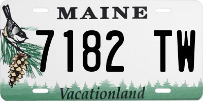 ME license plate 7182TW