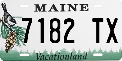ME license plate 7182TX