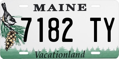 ME license plate 7182TY