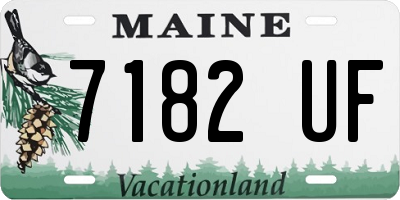 ME license plate 7182UF