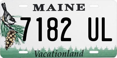 ME license plate 7182UL