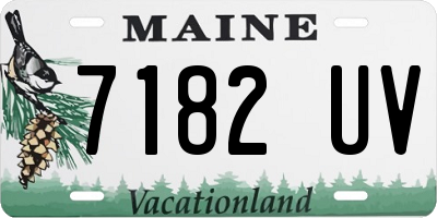 ME license plate 7182UV