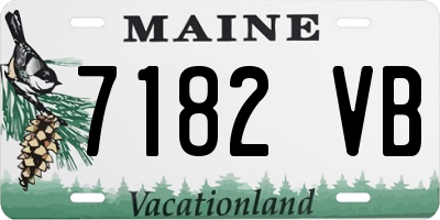 ME license plate 7182VB
