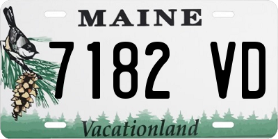 ME license plate 7182VD