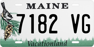 ME license plate 7182VG