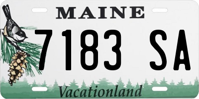 ME license plate 7183SA