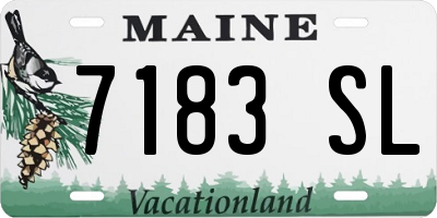 ME license plate 7183SL