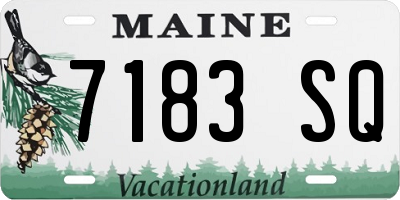 ME license plate 7183SQ
