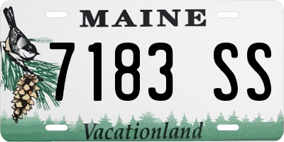 ME license plate 7183SS