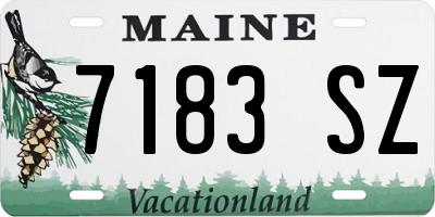 ME license plate 7183SZ