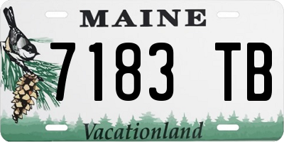ME license plate 7183TB