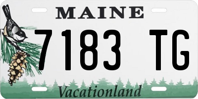 ME license plate 7183TG