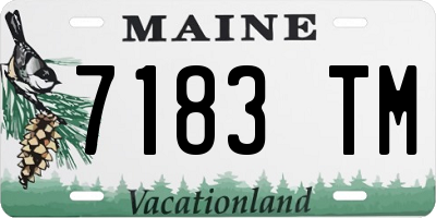 ME license plate 7183TM
