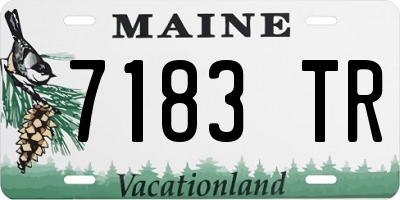 ME license plate 7183TR