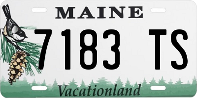 ME license plate 7183TS